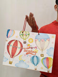 PPJ HAPPY BIRTHDAY TRAVELLING (CARTOON THEME) PARTY (10 Pcs.) PAPER CARRY BAG, 16 Inch X 12 Inch X 4 Inch RETURN GIFT/HAPPY BI