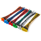 CHANZON [UL Wire] 120pcs (6 Colors x 20pcs) 12V 5mm LED Diode Lights 7.9 inch UL Wire Assorted Kit Pre Wired (Diffused Frosted R