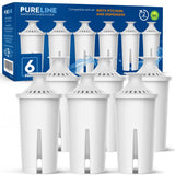 Pureline Replacement for Brita Filter, Pitchers and Dispensers, Classic 35557, OB03, Mavea 107007, Replacement for Brita Pitcher