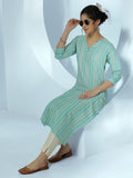 Libas Women'S Cotton Ethnic Motifs Straight Kurta (37238 Sea Green Sea Green L