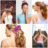 40 Pcs Hair Scrunchies Velvet Elastic Hair Bands Scrunchy Hair Ties Ropes Scrunchie for Women or Girls Hair Accessories - 40 Ass