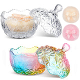 Tioncy 4 Pcs Large Body Powder Puff and Container Extra Large Body Powder Puff Dish Soft Washable Reusable Fluffy Makeup Sponge 
