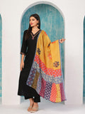 Gosriki Women'S Cotton Blend Embroidered Straight Kurta With Pant & Dupatta (Fronx Black-Nw-Gs_M_Black_Medium),Black,,B0D4J7YNNL