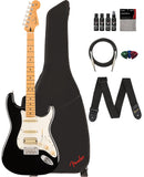 Fender Player II Stratocaster HSS - Black Bundle with Gig Bag, Strap, Cable, 3-Pack Picks and Guitar Cleaning Kit