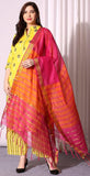 Anni Designer Women'S Pure Cotton Straight Kurta With Palazzo & Dupatta (Kpzd-Cot-10002-Yellow_Xl_Yellow_X-Large),Yellow,XL,Cotton Blend,Straight,Dupatta, Palazzo