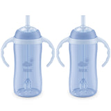 NUK Learner Straw Cup 10oz - Toddler Cup with Soft Straw for Easy Drinking Suitable for Ages 8 Months and Up