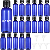 100 Pack 2 oz Plastic Empty Travel Bottles with Flip Cap 60ml Travel Size Containers Portable Leak Proof Clear Plastic Bottles R