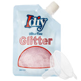 iDIY Ultra Fine Glitter (100g, 3.5 oz Pouch) w EasyPour Bag & Funnel Bubblegum Pink Extra FineNonToxic, DIY Art, School Proj