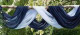 WARM HOME DESIGNS 4 Yards Long Navy Blue Fabric By The Yard. 55 Wide Sheer Bulk Fabric for Bed Canopy Curtains, Wedding Arch Dec