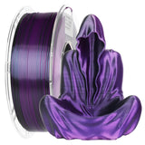 FXAAGFH 1KG 3D Printer Filament Bundle, 3 D PLA Printing Filament 1.75mm, Dual Color, +/-0.03mm, 1kg/2.2lbs Silk Purple Black