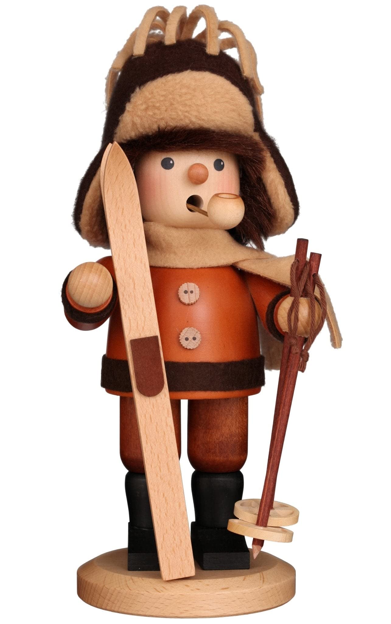 Alexander Taron Christian Ulbricht Decorative Skier (Natural) Smoker - 10.25' H X 4.5' W X 5' D