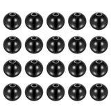 HARFINGTON 20pcs Beads 10mm Stainless Steel 2mm Hole Dia Bead for DIY Crafts, Black