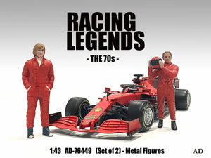 American Diorama Racing Legend 1970S Theme (Set Of 2) Diecast Figures For 1/43 Scale Models Ad-76449