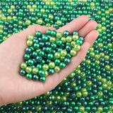 DUQGUHO 8mm St. Patricks Day Beads for Jewelry Making, Green Beads Party Decoration Kit, Saint Patricks Day Plastic Pearls for