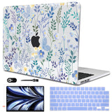 LCMOCICO for MacBook Air 13.6 inch Case M4 M3 M2 2025 2024 2023 2022 A2681 A3113 A3240 Cover, Plastic Hard Shell Case for Mac Ai