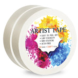 ETNRHP 2 Packs White Artist Tape for Watercolor Paper Drafting Art Low Tack Masking Tape Acid Free Painter Watercolor Tape for P