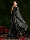Libas Women'S Silk Blend Saree (16064R_Black)
