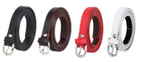 Zacharias WomenS Artificial Leather 0.5 Inches Slim Belt_(V0.5_Black_Brown_Red & White) (Pack Of 4)