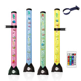Brewish 4Ft Sensory Led Water Bubble Tube Lamp With 20 Color Changing Night Light Effects Fake Aquarium Tank & Gift For Kids Autism Remote Control & 12 Fishes (Wall Bracket Included) -Like New