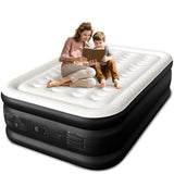 CHERIMOR Full Size Air Mattress with Built-in Pump, 18 Raised Comfort, 48Hr Leak-Proof Test, Upgraded Honeycomb Pillar Design, S