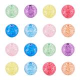 Cheriswelry 100pcs 20mm Crystal Crackle Acrylic Round Ball Bubblegum Beads Loose Spacer for Rainbow Bracelet Necklace Jewelry Ma