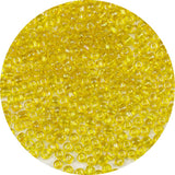 Bala&Fillic Clear Rainbow Yellow Color 4mm Seed Beads About 1200pcs/100Grams in Bag, 6/0 Glass Craft Beads for Making Bracelet a