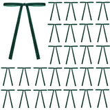 Meseey 30 Pcs Dark Green Velvet Christmas Bows 5 x 7 Inch Rustic Vintage Wedding Velvet Ribbon Gift Bows for Tree Wreath Garland