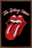 Trends International Rolling Stones - Classic Logo Wall Poster, 22.4L x 14.7W, Mahogany Framed Version
