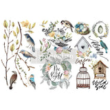 Redesign with Prima Garden Marvels Small Transfers 6x12 3 Sheets Rub on Transfers for Furniture Home Decor Furniture Transfe