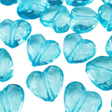 YHYPOCI 50pcs Acrylic Heart Beads 20mm Heart Shape Loose Bead for Making Bracelet Necklace Jewelry Making Craft(Light Lake Blue)