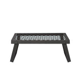 Amazon Basics Heavy-Duty Portable Camping Grill Grate for Campfire Cooking, Black