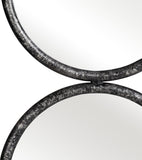 12''L 1''W 48''H Four Circle Black Iron Wall Mirror For Vertical Or Horizontal Hanging In Bathroom. Bedroom, Living Room, Or Ent