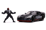 Marvel 1:24 Dodge Viper Diecast Car with 2.75 Venom Figure, Toys for Kids and Adults