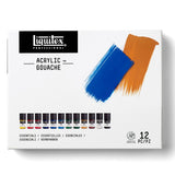 Liquitex Professional Acrylic Gouache Paint, 12 x 22ml (0.74oz), Essentials Set