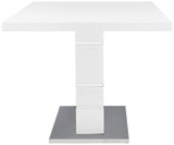 New Spec Glossy Dining Table With Perdestal Legs