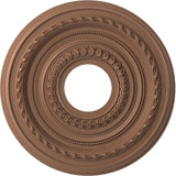 Ekena Millwork 13OD x 3 1/2ID x 3/4P Cole Thermoformed PVC Ceiling Medallion (Fits Canopies up to 4 1/4), Aged Copper