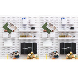 RIVTUN Wall-Mounted Pegboard Kit, 50.4 x 25.2 Organizer Panel - Large, Cost-Effective & Nail-Free Installation White
