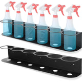 Therwen 2 Pcs 6 Holes All Purpose Steel Spray Bottle Holder Heavy Duty Can Holder Rack Organizer Easy Install Wall Mount Paint S
