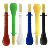 US Art Supply 6 Piece Jumbo Childrens Tempera Artist Paint Brushes with Easy to Hold Stubby Handles