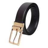 Zacharias MenS Pu Leather 35 Mm Reversible Belt Gld18 (Free Size_Black/Brown) (Pack Of 1)