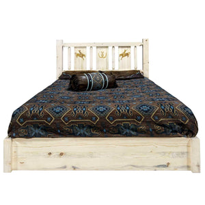 Montana Log Collection Wood Homestead Platform Bed Mwhcsbpfvlzbronc