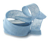 Ribbon Traditions 2.5 Wired Burlap Ribbon 338 Vintage Blue 25 Yards