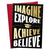 DISJOURNEY Graduation Card for Him Her - Congratulations High School College 2025 Graduation Gift - Embracing New Chapter in Lif