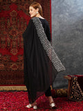 Gosriki Women'S Rayon Blend Straight Embroidered Kurta With Pant & Dupatta (Trp Black-Jl-Gs_L_Black_Large),Black,,B0D73XGNK6