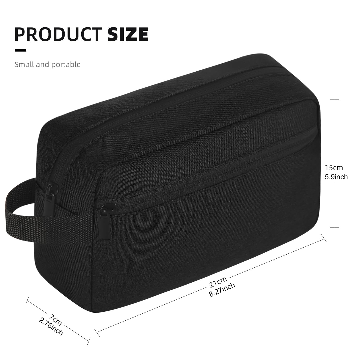 Icramsy Travel Toiletry bag Toiletry bag for women men Hanging toiletry bag Cosmetic bag Travel accessories for Women Men (Black