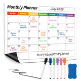 FINDMAG Magnetic Whiteboard for Fridge, 16.5x11.8 Dry Erase Calendar for Fridge, Monthly White Board Calendar Dry Erase, Plannin
