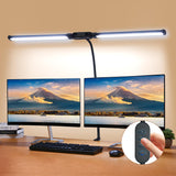 VEVOR LED Desk Lamp with Clamp, Double Head Architect Desk Lamp for Home Office, Eye-Caring Desk Light with 360 Adjustable Goose