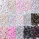 Cheriswelry 1500pcs 7mm Opaque Acrylic Heart Beads Colourful Flat Round Disc Coin Love Heart Beads Pony Large Hole Cube Square L