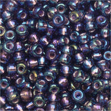 Miyuki Round Rocaille Seed Beads Size 8/0 22 Grams Silver Lined Amethyst AB 81024