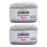 Caron Colorama Halo Cake TIN and TAN Yarn - 2 Pack of 8oz/226.79g - 71% Acrylic,18% Nylon,11% Polyester - #5 Bulky - 60 Yards fo